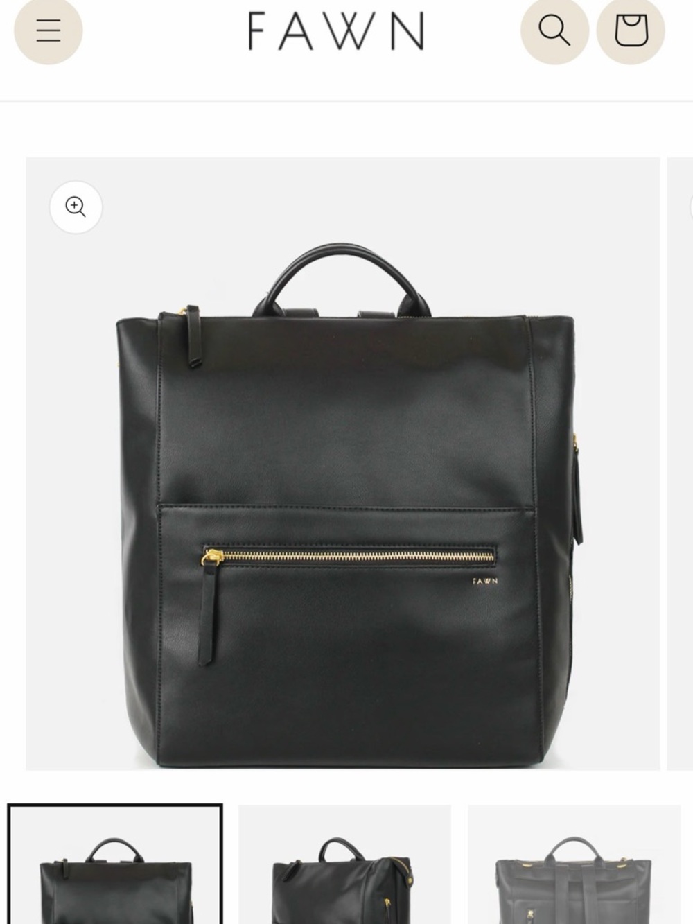 Fawn design square diaper bag